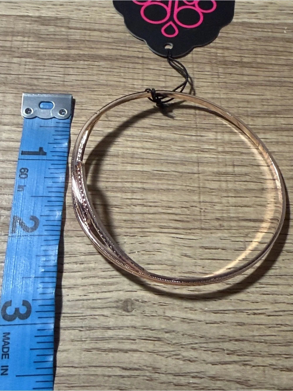 paparazzi Rose Gold Twisted Bangle Bracelet
